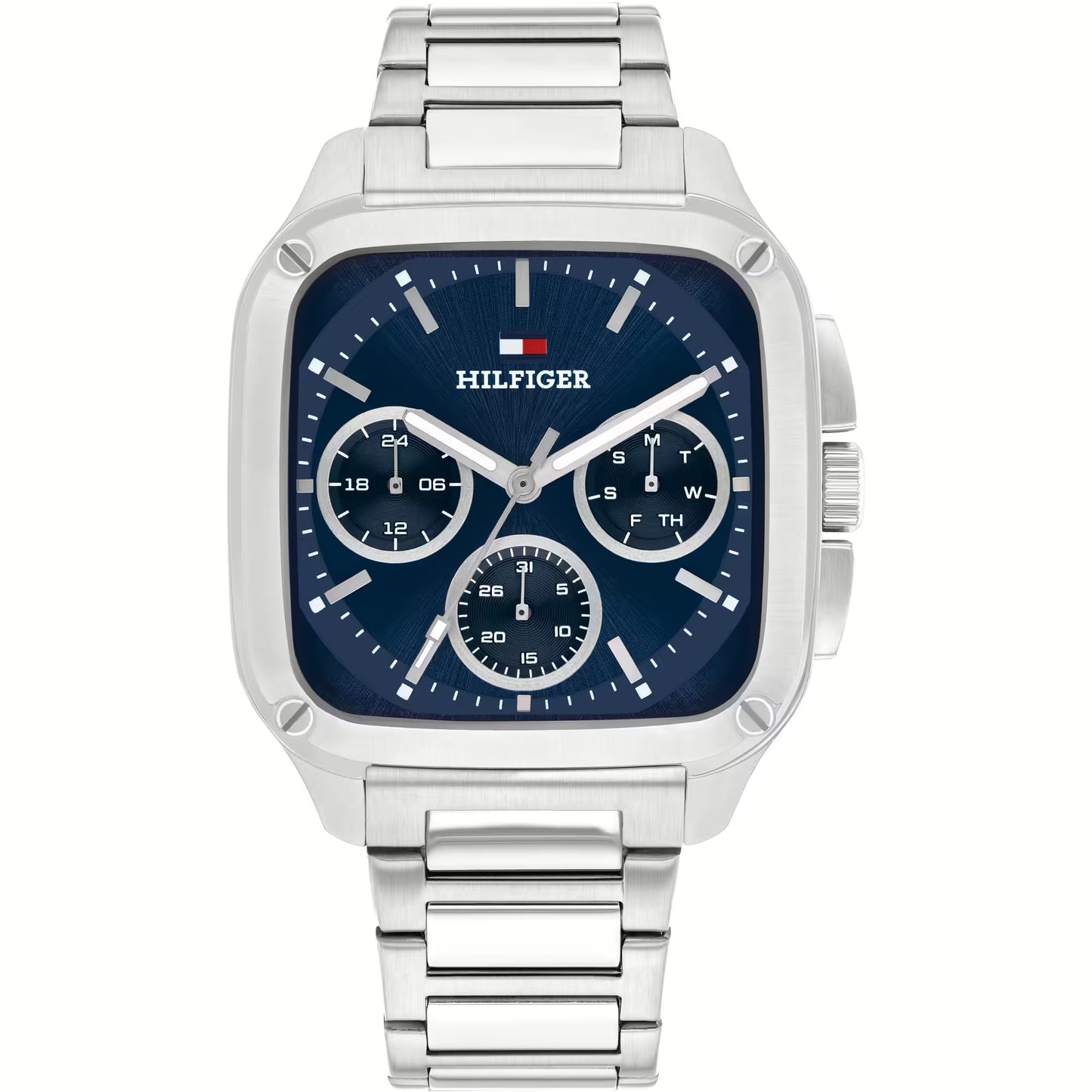 TOMMY HILFIGER BLUE CHRONO GENTS STAINLESS STEEL WATCH