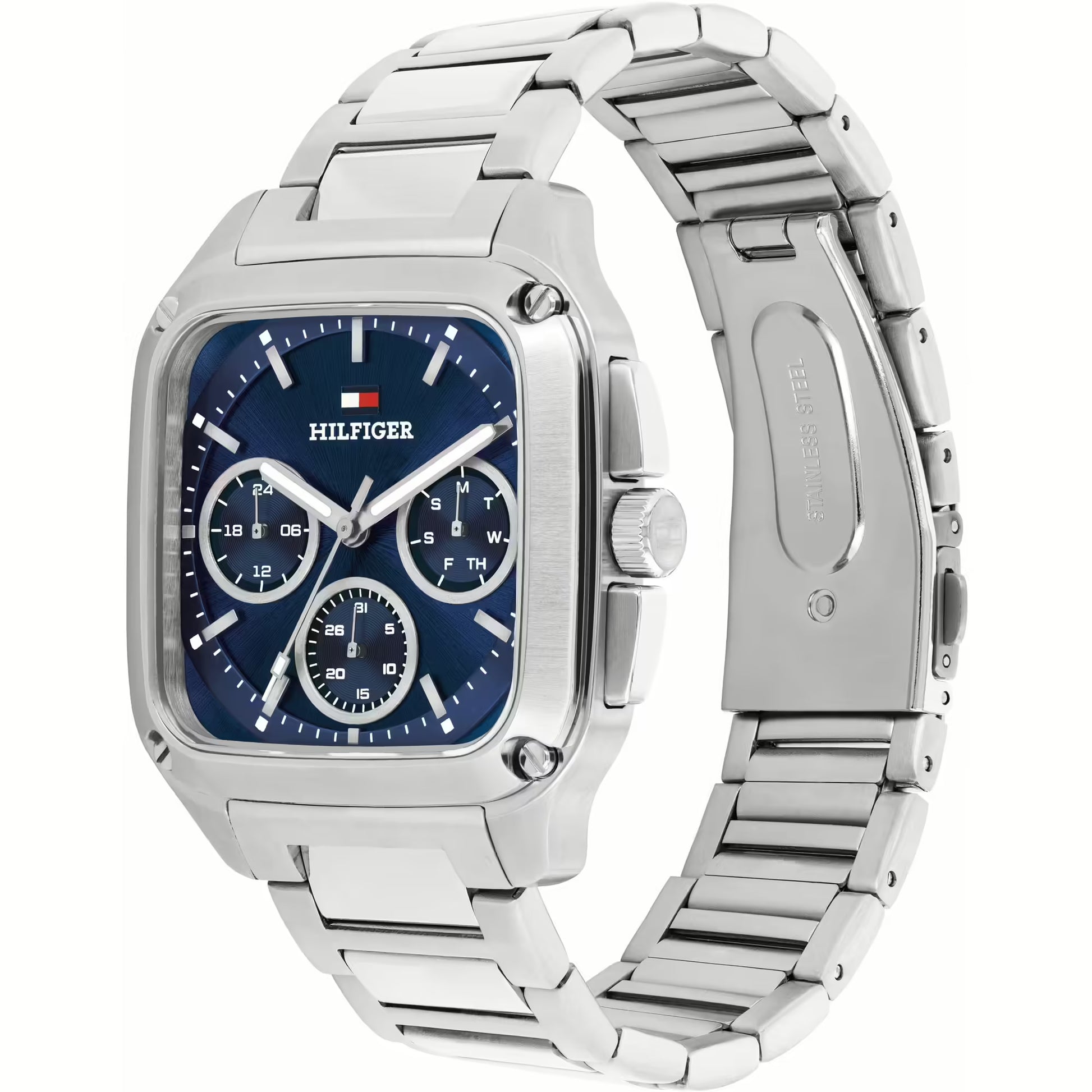 TOMMY HILFIGER BLUE CHRONO GENTS STAINLESS STEEL WATCH
