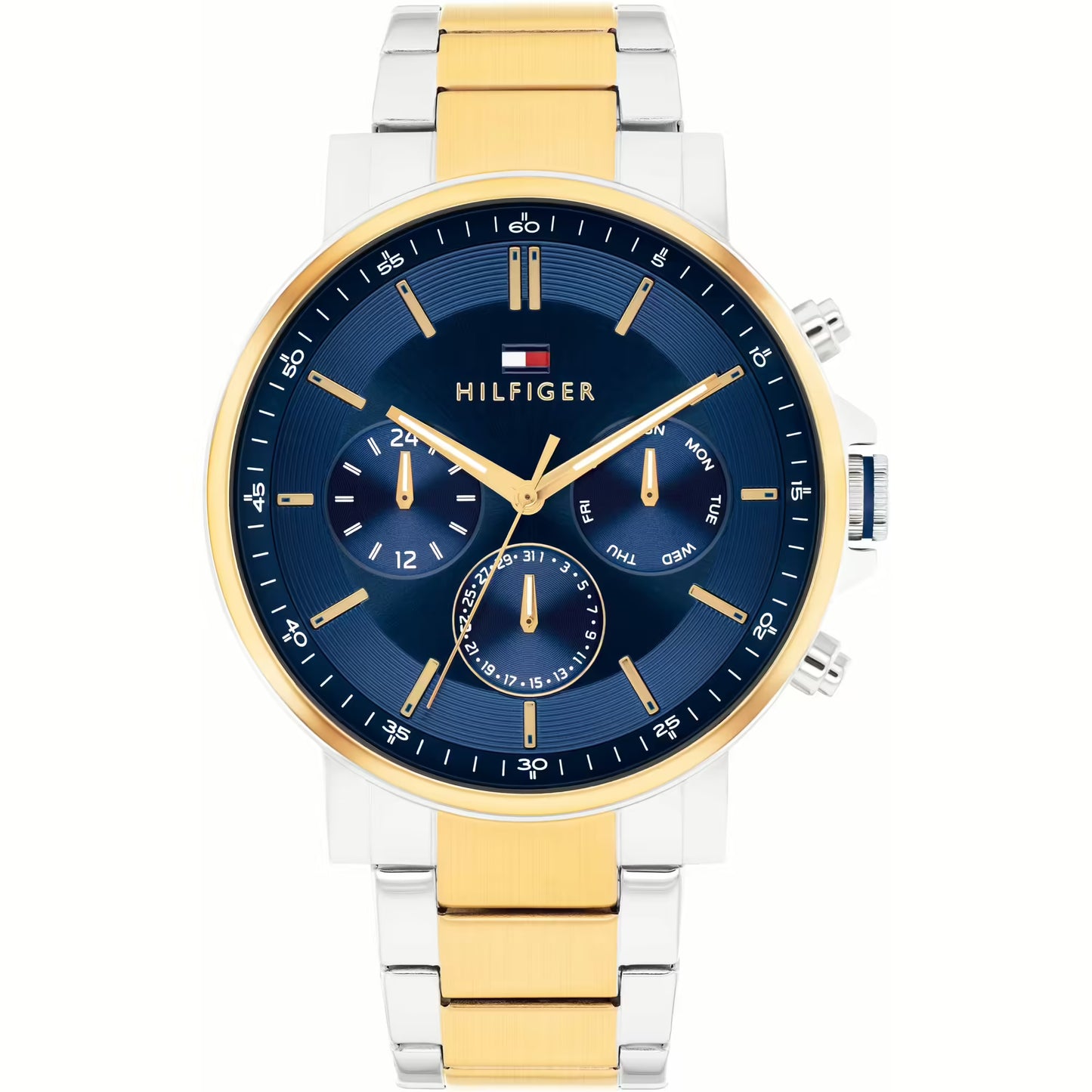 TOMMY HILFIGER NAVY CHRONO GENTS TWO-TONED WATCH