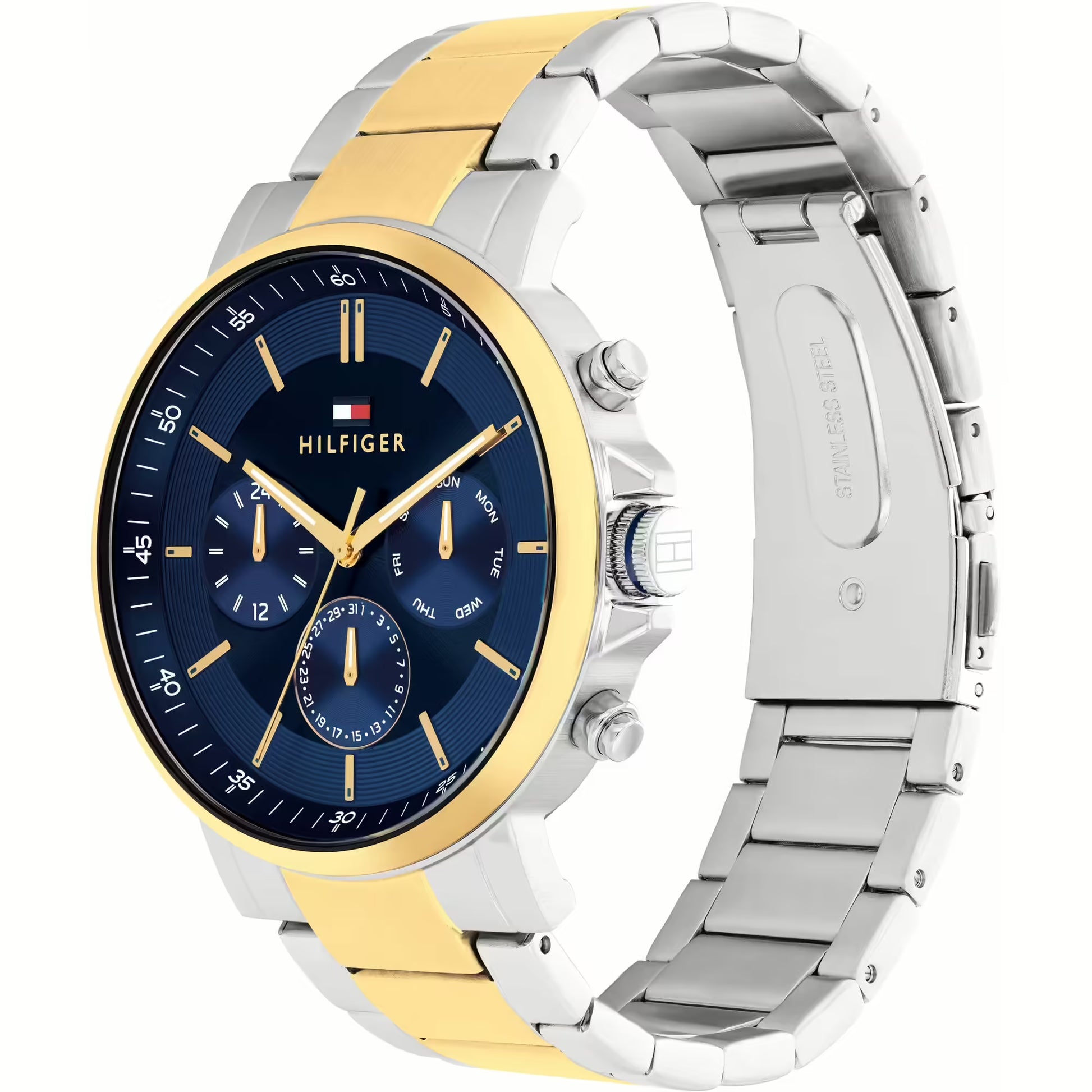 TOMMY HILFIGER NAVY CHRONO GENTS TWO-TONED WATCH