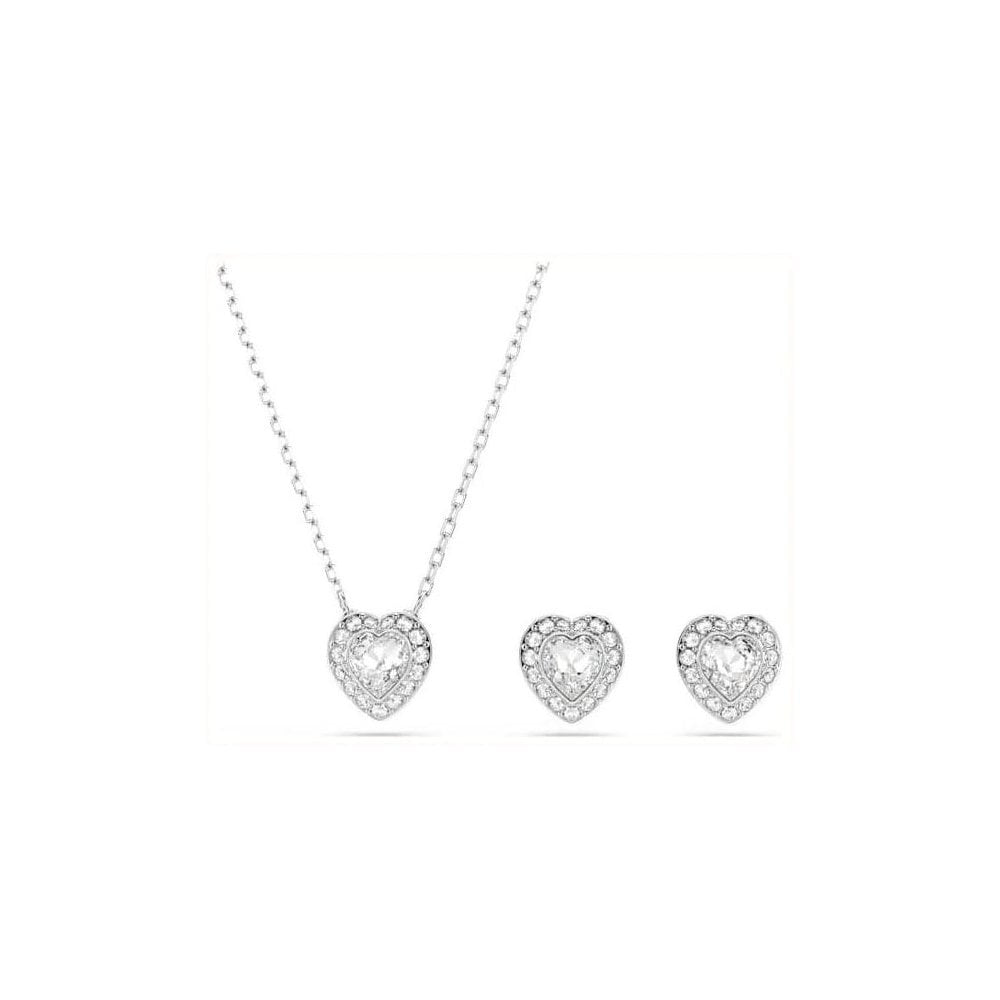 x Ariana Grande Heart-Shaped Crystal Pendant and Earrings Set