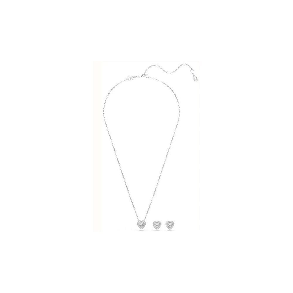 x Ariana Grande Heart-Shaped Crystal Pendant and Earrings Set
