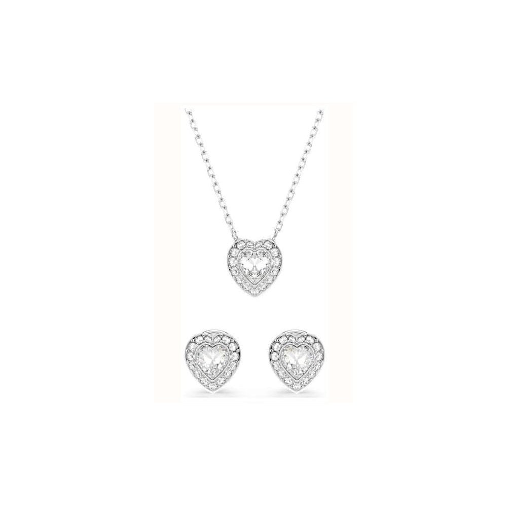 x Ariana Grande Heart-Shaped Crystal Pendant and Earrings Set