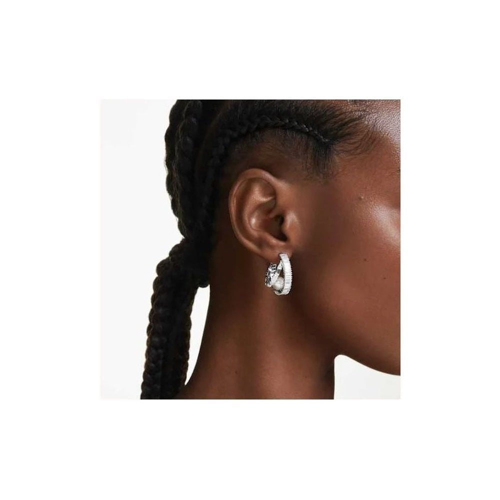 x Ariana Grande Swarovski Zirconia and Pearl Hoop Earrings